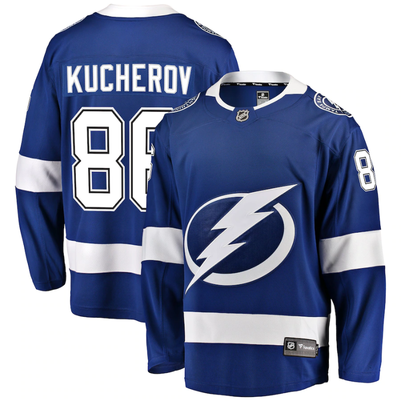 Nikita Kucherov - 86 Tampa Bay Lightning Team Player Jersey Pro Official- Blue - Jersey Teams World