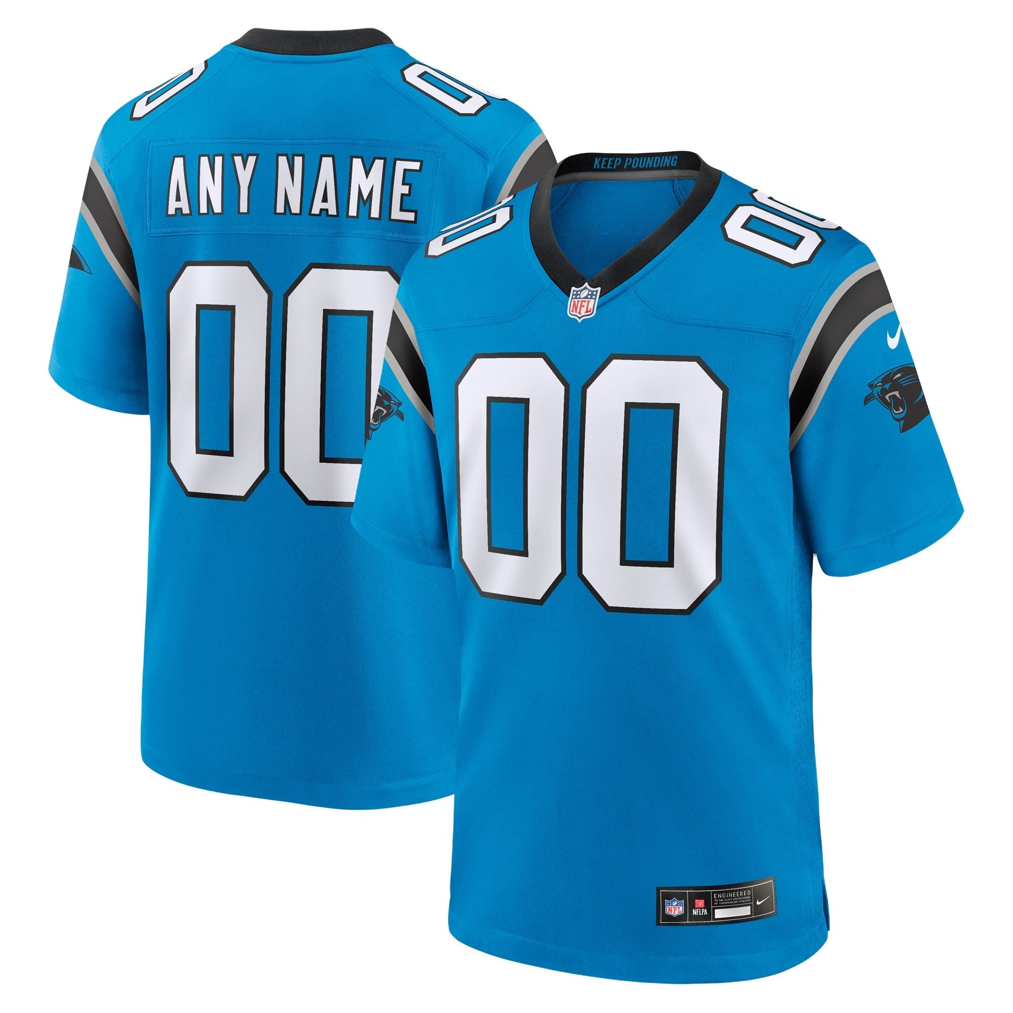 Carolina Panthers Custom Alternate Custom Game Jersey - Blue - Jersey Teams World