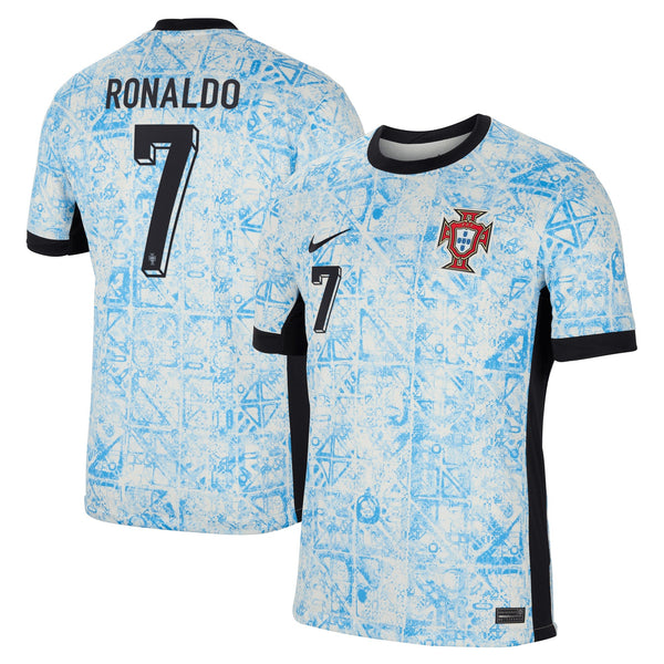 Cristiano Ronaldo 7 Cream Portugal National Team Nike 2024 Away  Authentic Jersey