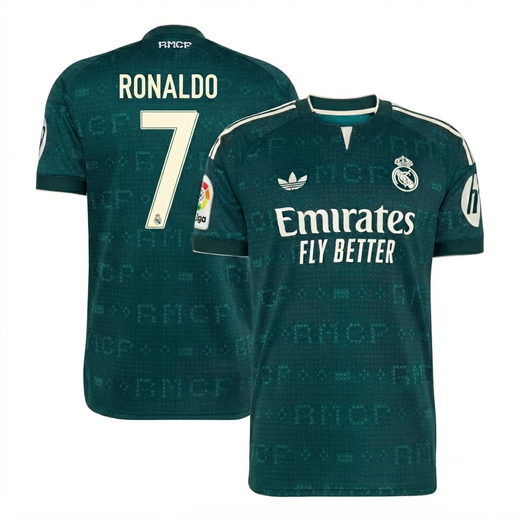 Cristiano Ronaldo 7 Madrid  2026/27 Away  Jersey - Green