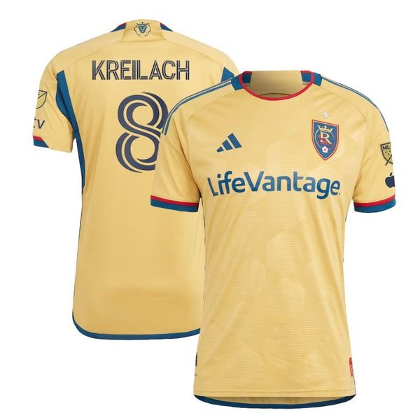 Damir Kreilach Real Salt Lake  Unisex Shirt 2023/24 Player Jersey - Gold - Jersey Teams World