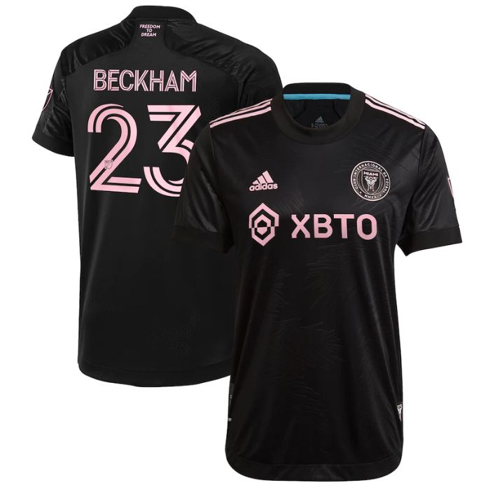 David Beckham Inter Miami CF  2021 La Palma Player Jersey - Black - Jersey Teams World