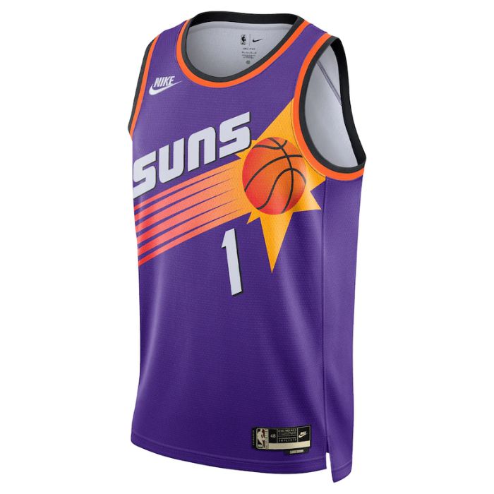 Devin Booker Phoenix Suns Unisex 2023 Swingman Jersey Purple - Classic Edition - Jersey Teams World