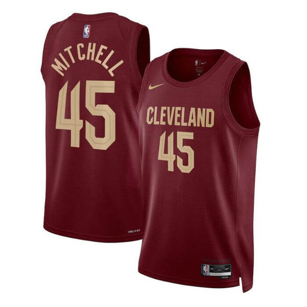 Donovan Mitchell Cleveland Cavaliers Unisex  2022/23  Jersey  - Burgundy - Jersey Teams World