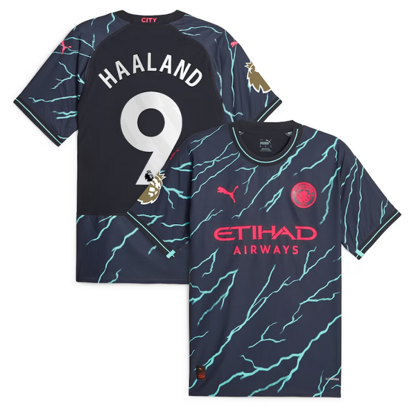 Erling Haaland Manchester City Puma 2023/24 Third Player Jersey - Navy