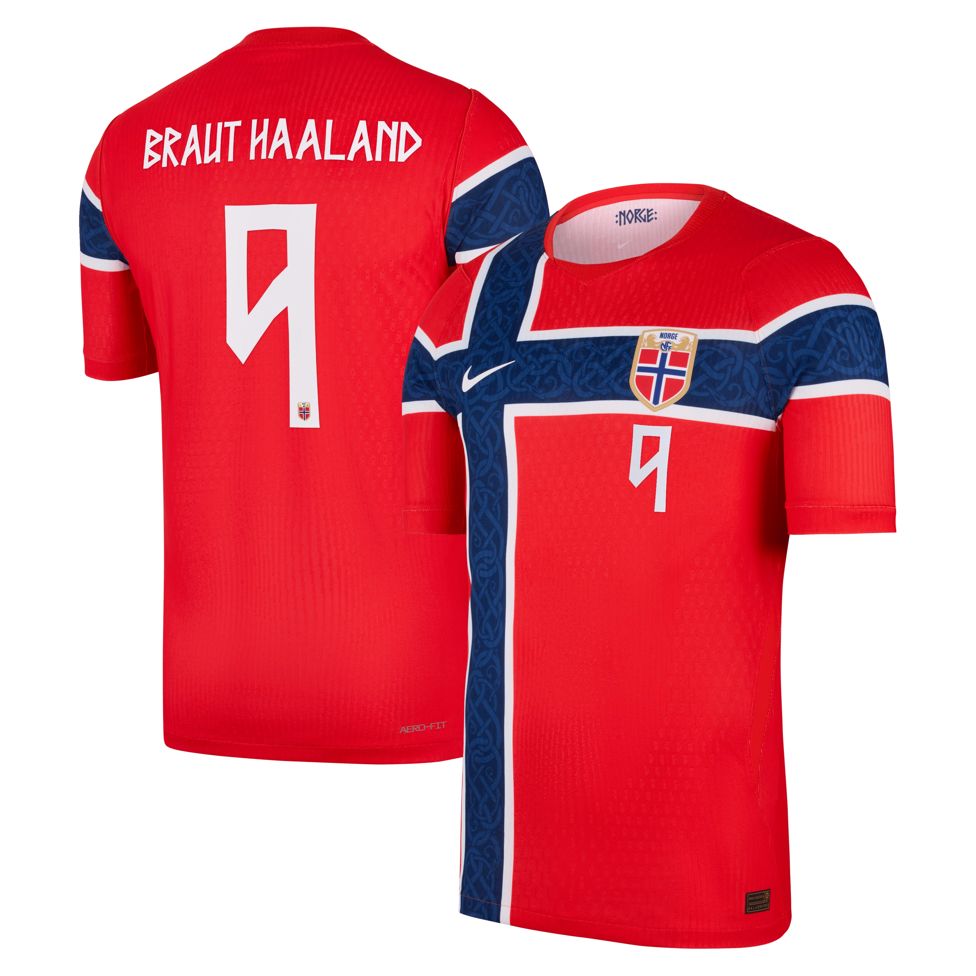 Erling Haaland Norway National Team  2026 Home Match  Jersey - Red
