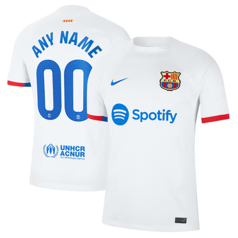 Fc Barcelona Nike 2023/24 Away Custom Jersey - White