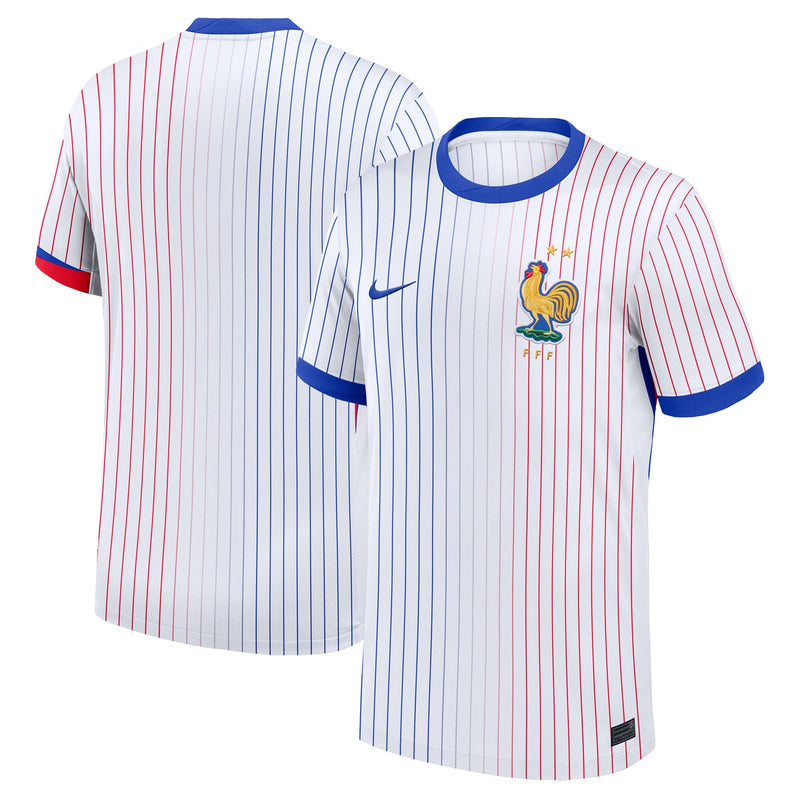 France National Team Nike 2024 Away Custom Blank Jersey - White