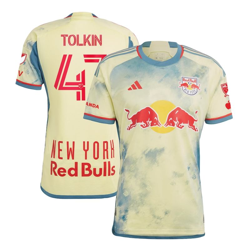 John Tolkin New York Red Bulls  Unisex Shirt 2023/24 Player Jersey - Yellow - Jersey Teams World