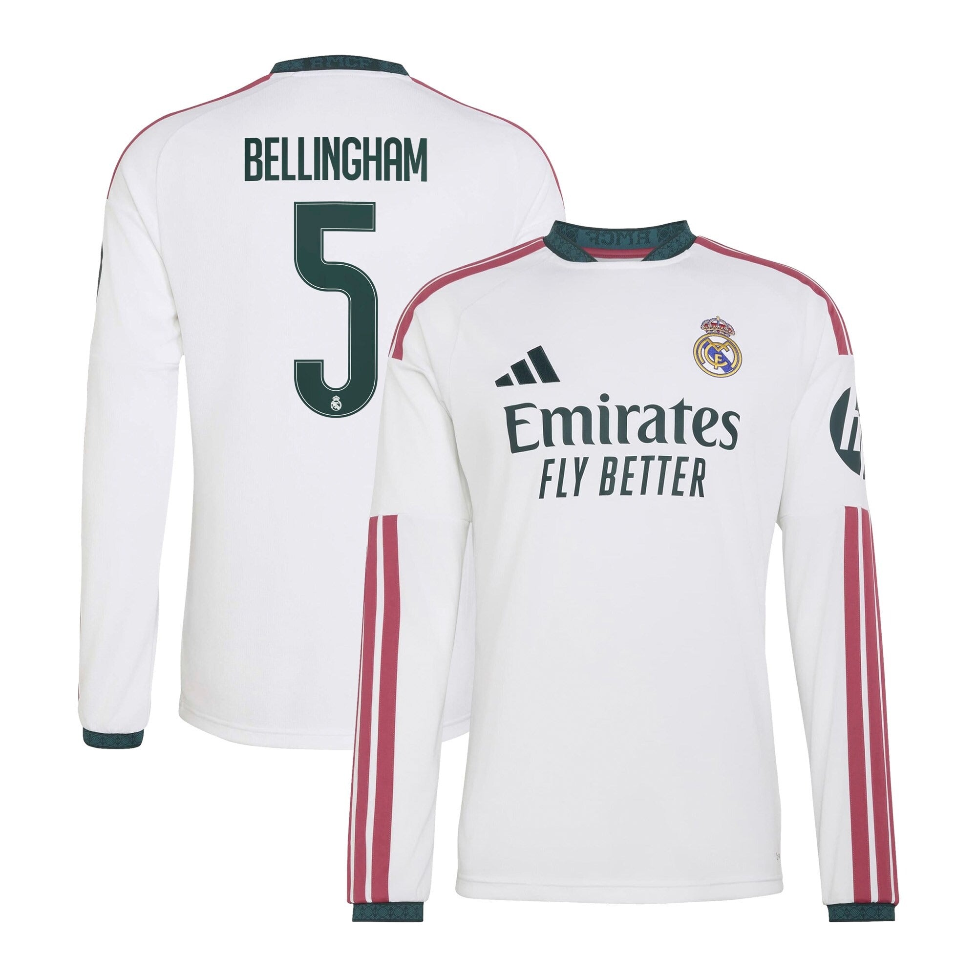 Jude Bellingham Real Madrid  2026/27 Home  Long Sleeve Jersey - White