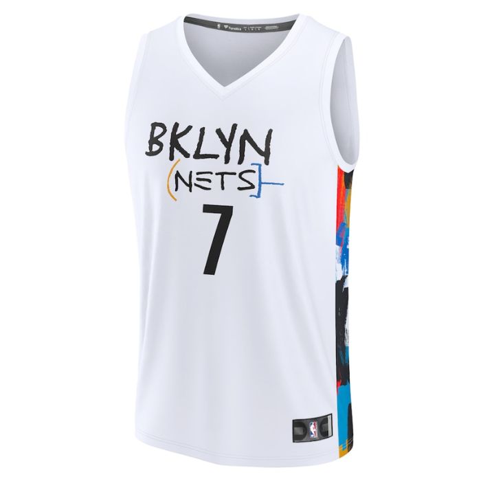 Kevin Durant Brooklyn Nets 2023 Fastbreak Jersey - City Edition - White - Jersey Teams World