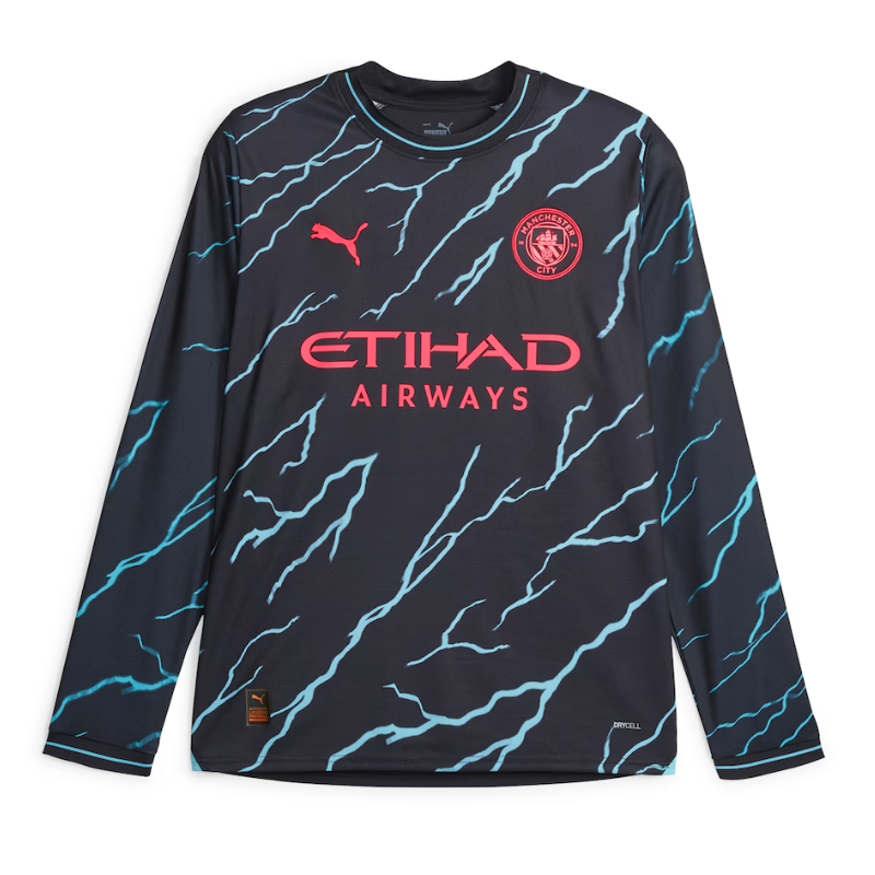 Kevin De Bruyne Manchester City 2023/24 Third Long Sleeve Player Jersey - Navy