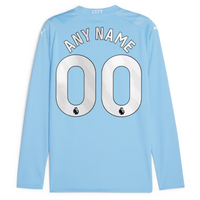 Manchester City 2023/24 Home Custom Long Sleeve Jersey - Sky Blue