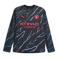 Manchester City 2023/24 Third Long Sleeve Custom Jersey - Navy