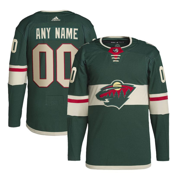 Minnesota Wild Team 2022 Custom Jersey Pro Official Green - Jersey Teams World