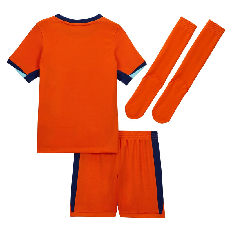 Netherlands National Team Nike Preschool 2024 Home Stadium Kit Set - Orange