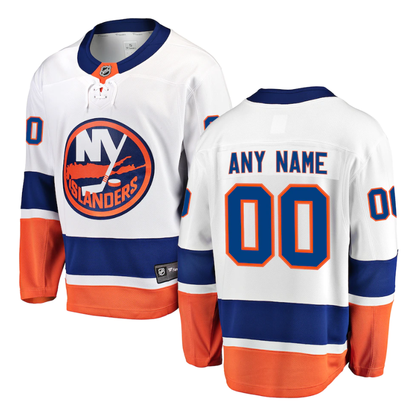 New York Islanders Team 2022 Custom Jersey Pro Official- White - Jersey Teams World