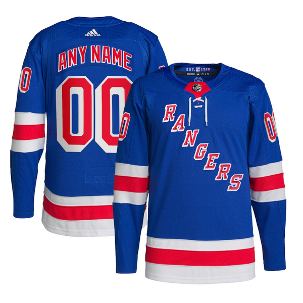 New York Rangers Team 2022 Custom Jersey Pro Official Blue - Jersey Teams World