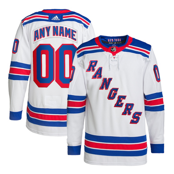 New York Rangers Team 2022 Custom Jersey Pro Official - White - Jersey Teams World