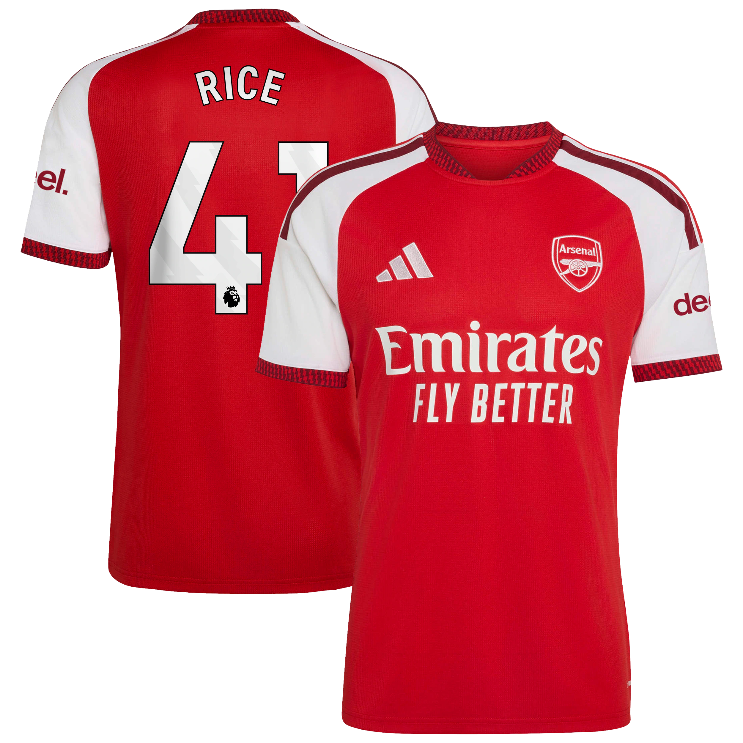 Official Declan Rice Arsenal Town Jersey 2026/27 Home  Jersey - Red Midfielder Soccer Gear