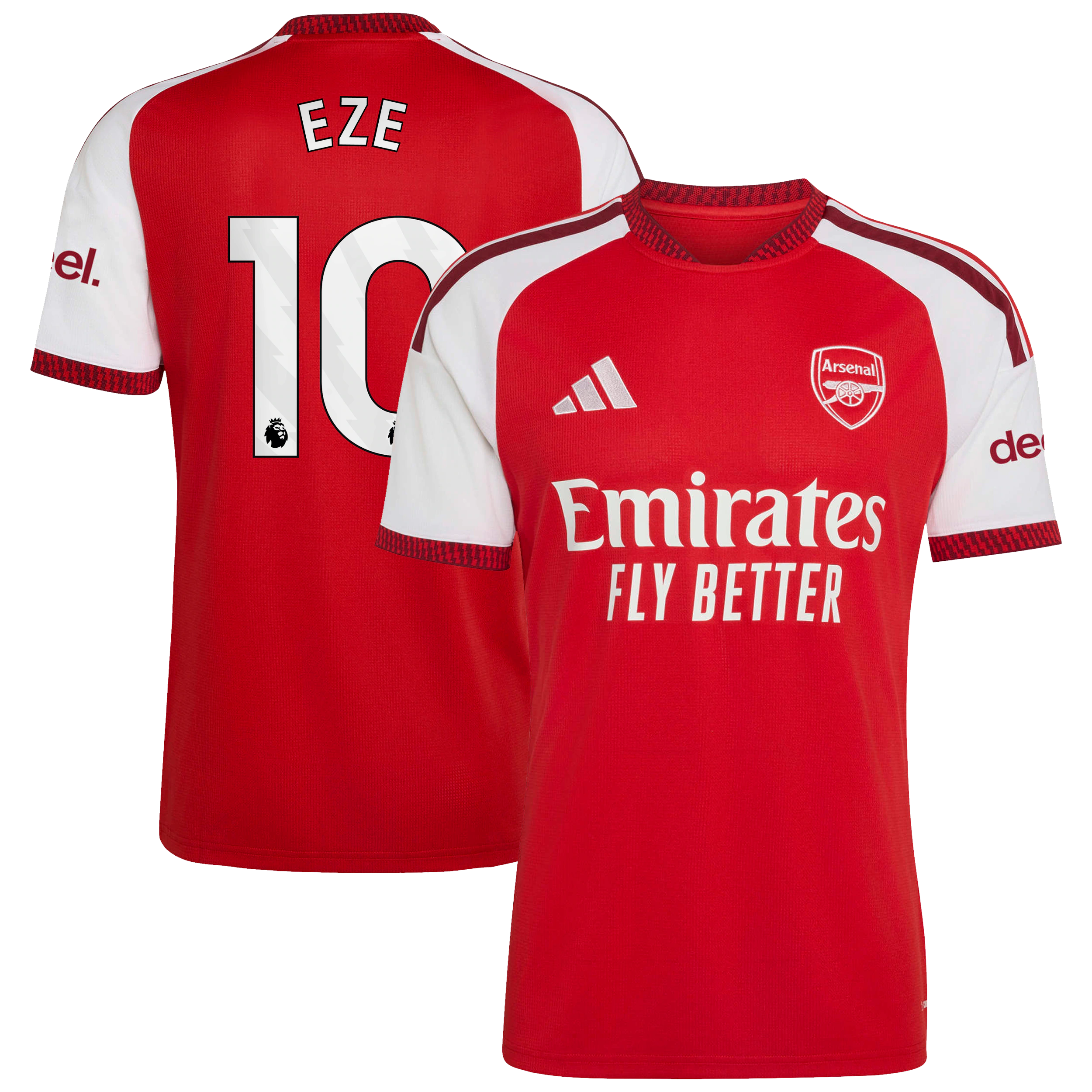Official Eberechi Eze Arsenal Town Jersey 2026/27 Home  Jersey - Red Soccer Gear