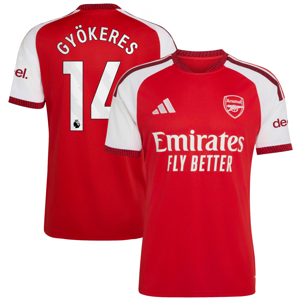 Official Viktor Gyökeres Arsenal Town Jersey 2026/27 Home  Jersey - Red Striker Soccer Gear