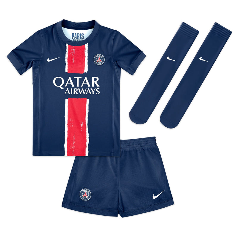 Paris Saint-Germain Nike Preschool 2024/25 Home Custom Stadium Kit Set - Navy