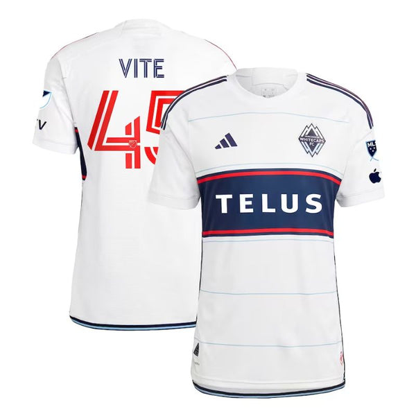 Pedro Vite Vancouver Whitecaps FC Unisex Shirt 2023 Player Jersey - White - Jersey Teams World