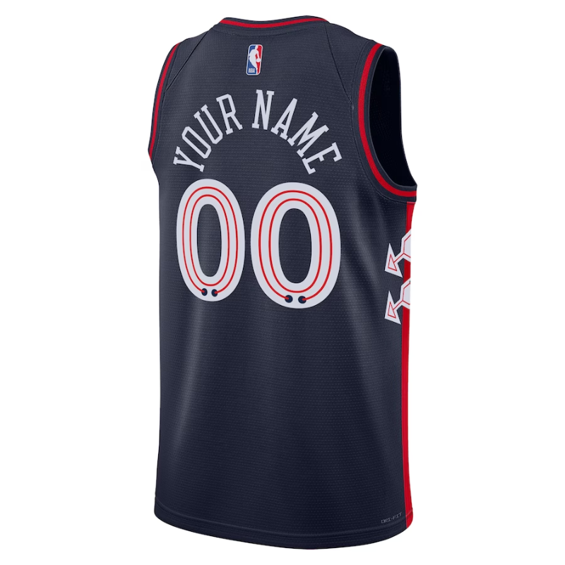 Philadelphia 76ers Unisex 2023/24 Custom Swingman Jersey - Navy - City Edition