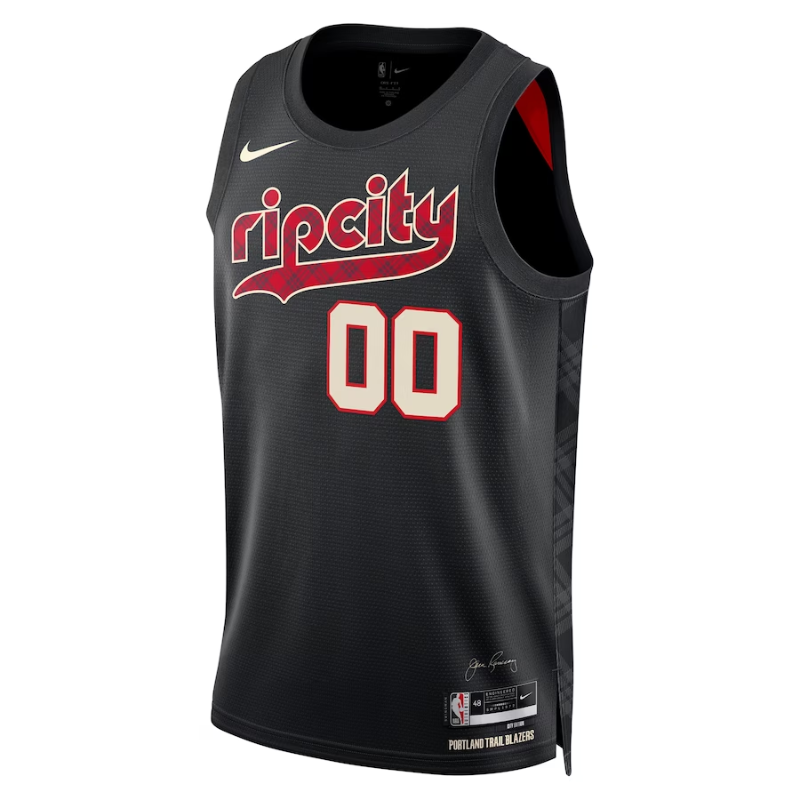 Portland Trail Blazers Unisex 2023/24 Custom Swingman Jersey - Black - City Edition