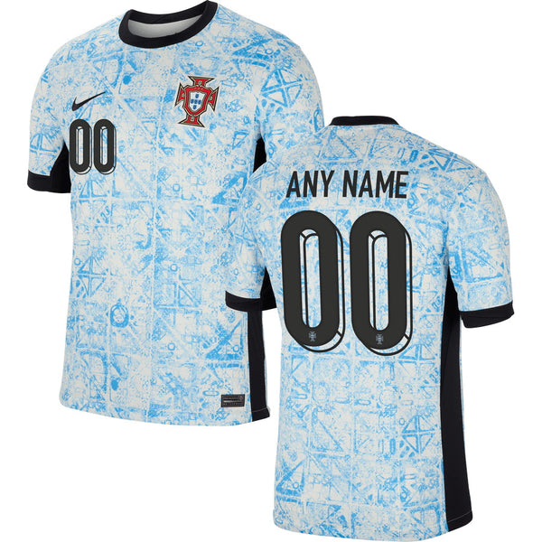 Portugal National Team Nike 2024 Away Custom Jersey - Blue