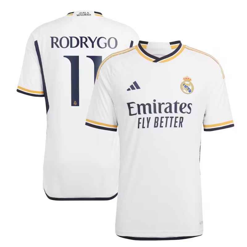 Real Madrid Home Shirt 2023-24 with Rodrygo 11 printing - White - Jersey Teams World