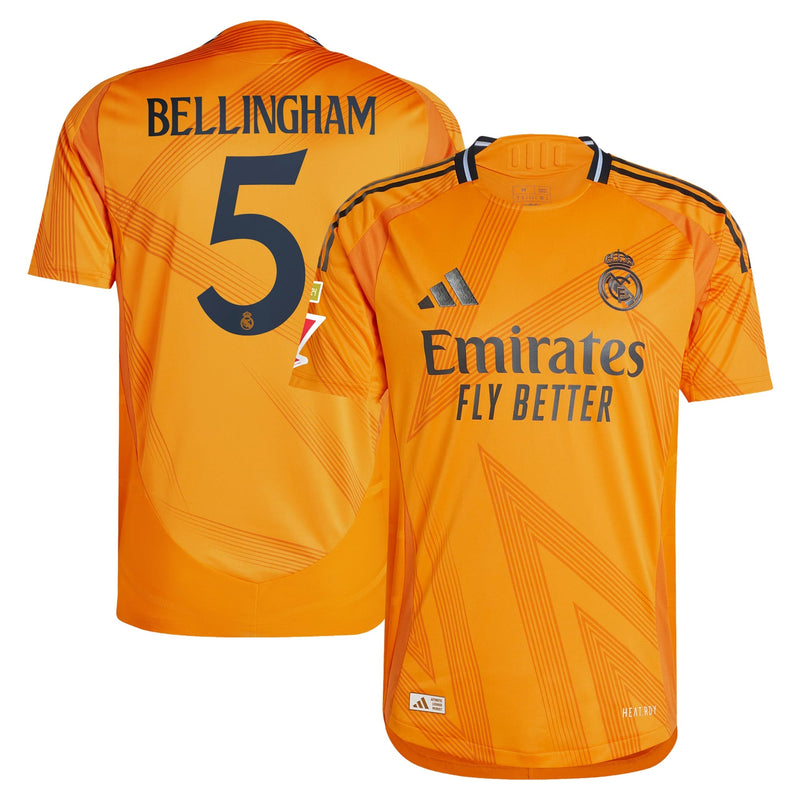 Real Madrid adidas 2024/25 Away Jude Bellingham Jersey - Orange