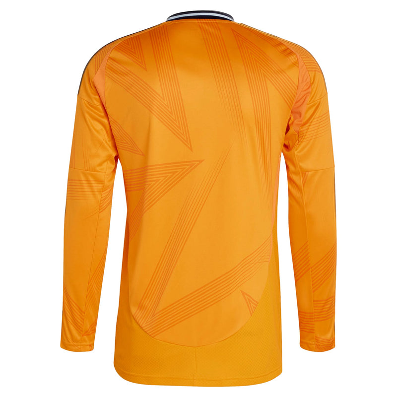 Real Madrid adidas 2024/25 Away Long Sleeve Jersey - Orange