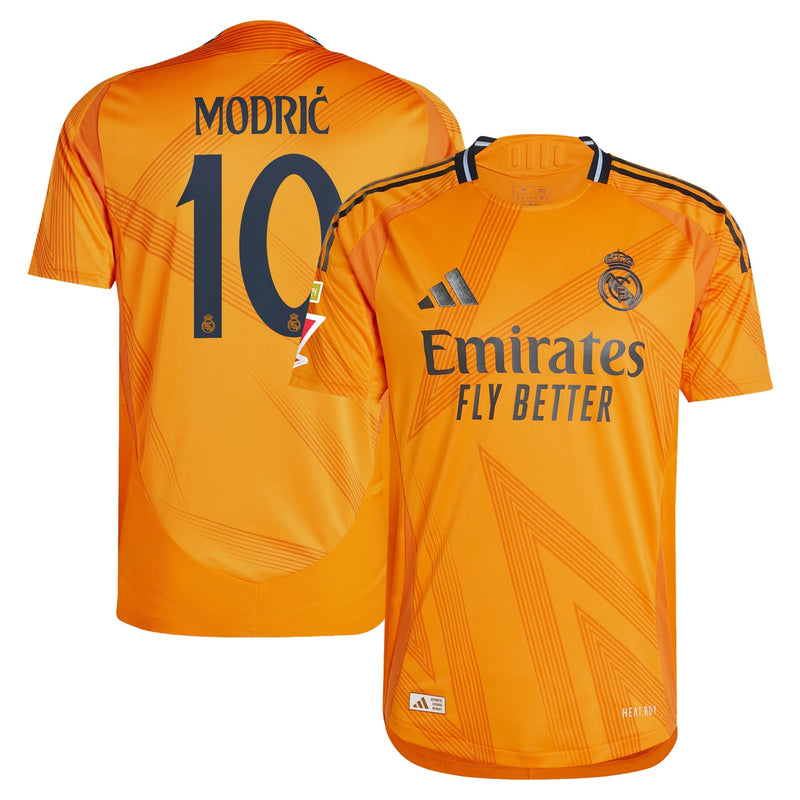 Real Madrid adidas 2024/25 Away Luka Modric 10 Jersey - Orange