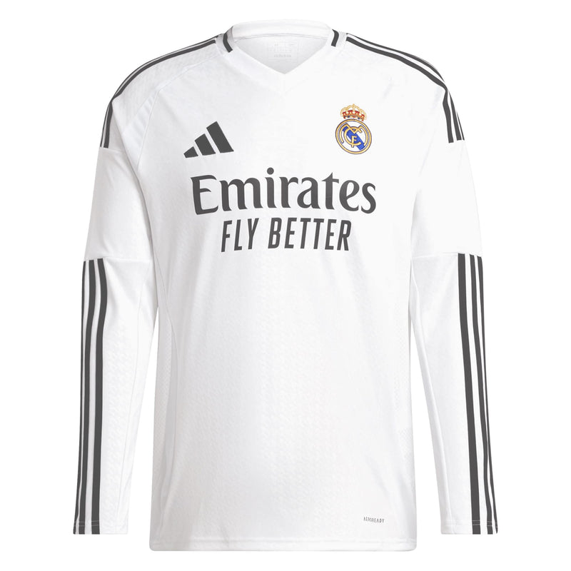 Real Madrid adidas 2024/25 Home Customized Long Sleeve Jersey - White