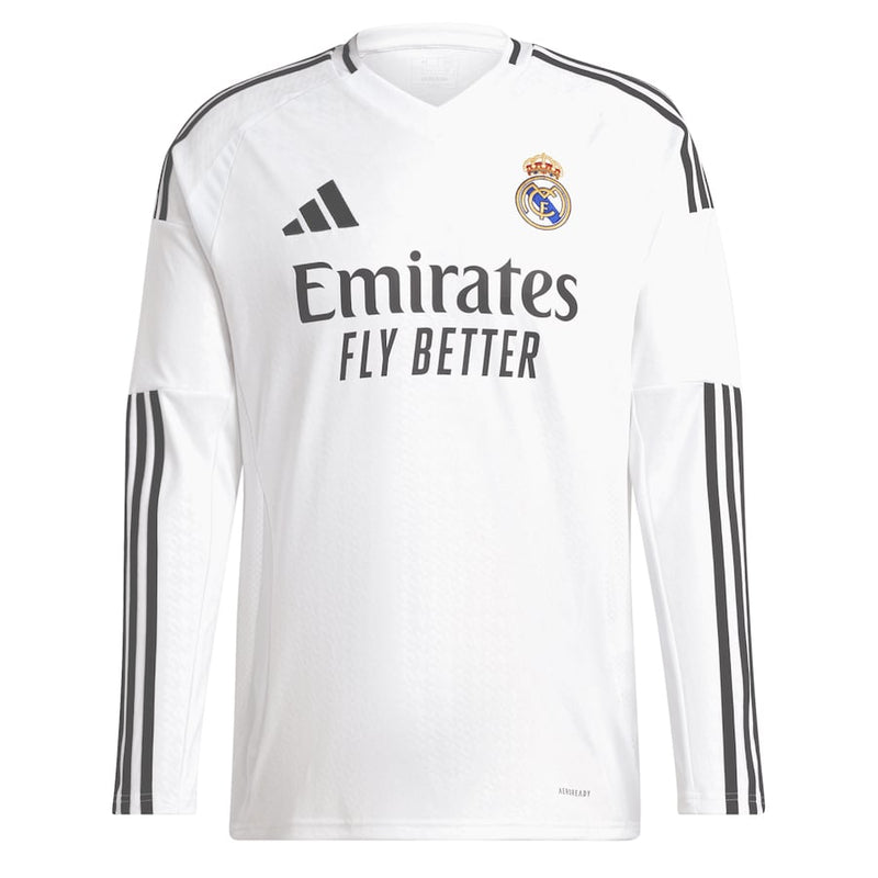 Real Madrid adidas 2024/25 Home Long Sleeve Kylian Mbappé 9 Player Jersey - White