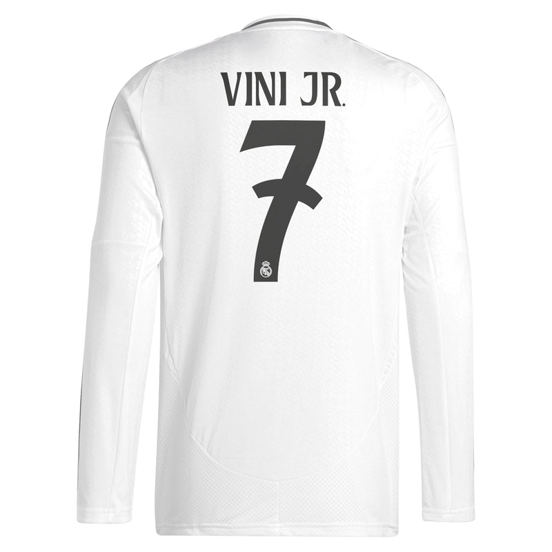 Real Madrid adidas 2024/25 Home Long Sleeve Player Vini Jr. 7 Jersey - White