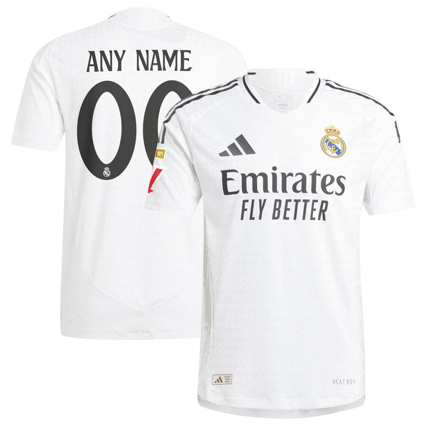 Real Madrid adidas 2024/25 Home Shirt Custom Jersey - White