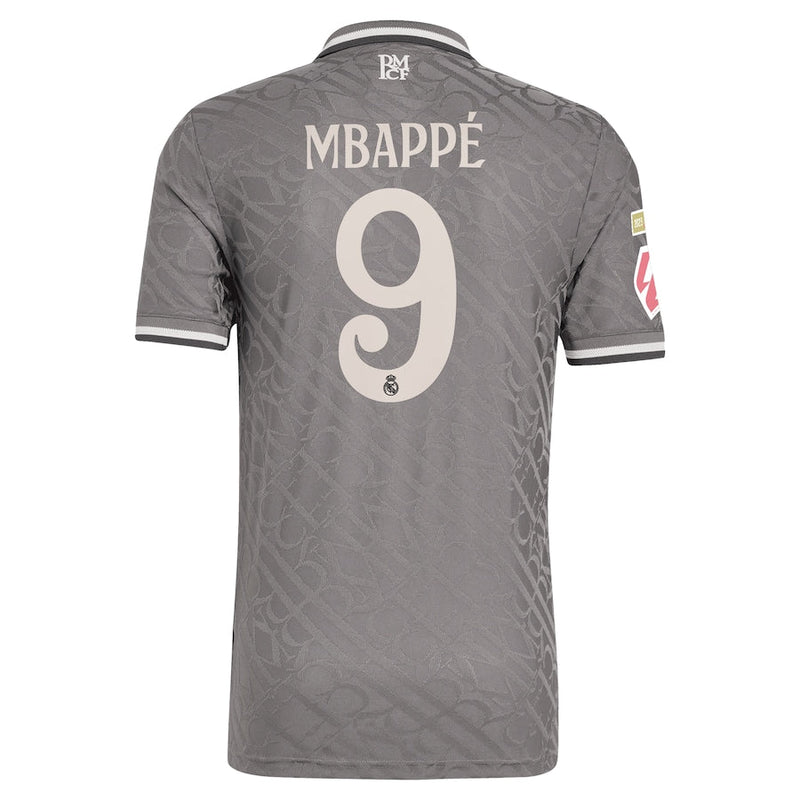 Real Madrid adidas 2024/25 Third Player Kylian Mbappé 9 Jersey - Charcoal