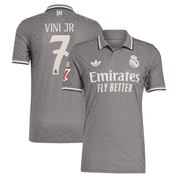 Real Madrid adidas 2024/25 Third Vini Jr. 7 Player Jersey - Charcoal