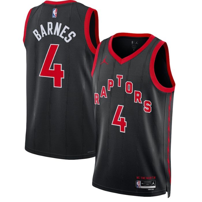 Scottie Barnes Toronto Raptors 2023 Swingman Jersey - Statement Edition - Black - Jersey Teams World