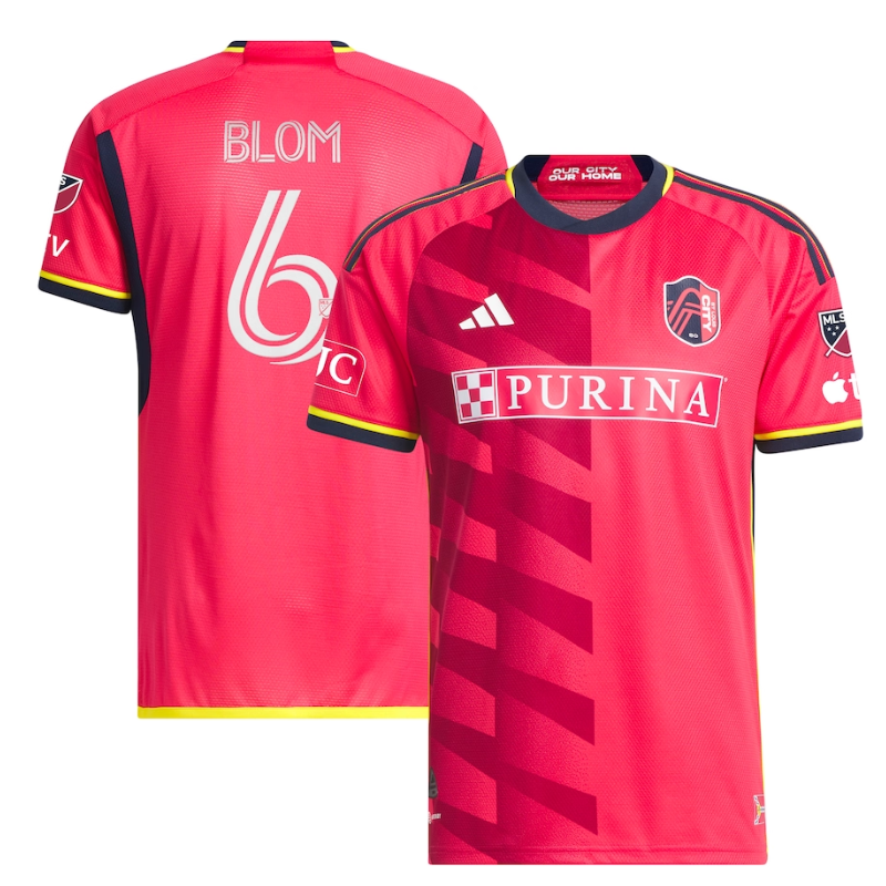 St. Louis City SC Njabulo Blom Unisex Shirt 2023/24 Player Jersey - Red - Jersey Teams World