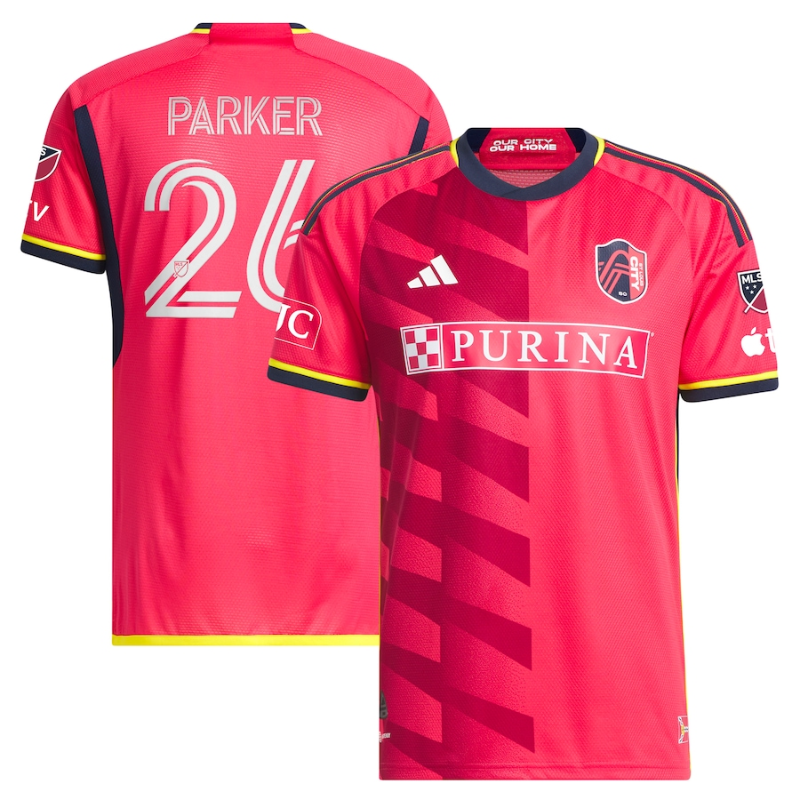 St. Louis City SC Tim Parker Unisex Shirt 2023/24 Player Jersey - Red - Jersey Teams World