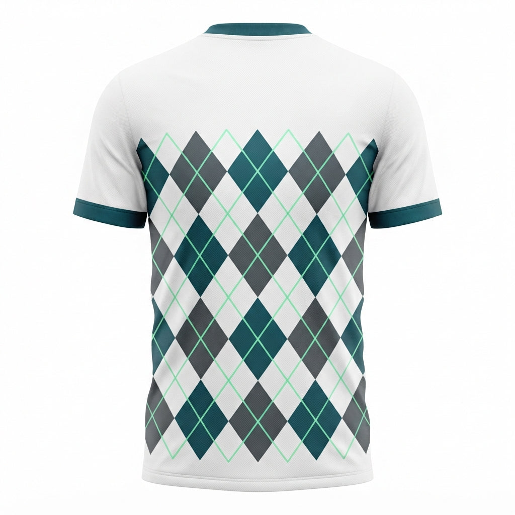 TOWN JERSEY™ Argyle Heritage Soccer Jersey - White, Teal & Charcoal