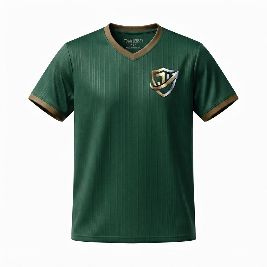 TOWN JERSEY™ Heritage Forest Performance Soccer Jersey - Emerald Green & Bronze
