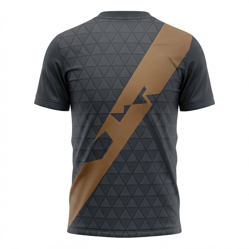 TOWN JERSEY™ Onyx Geometric Soccer Jersey - Charcoal & Bronze