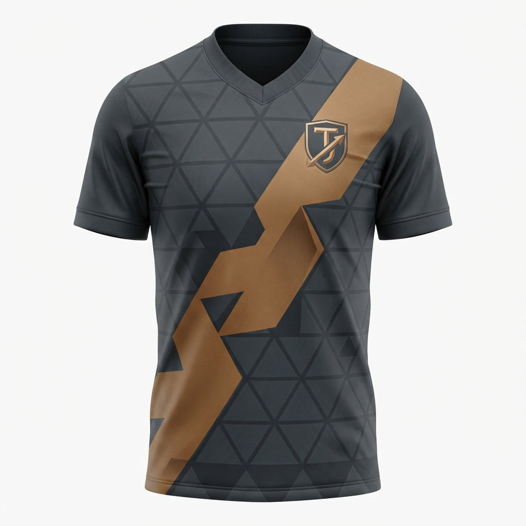 TOWN JERSEY™ Onyx Kinetic Soccer Jersey - Charcoal & Bronze