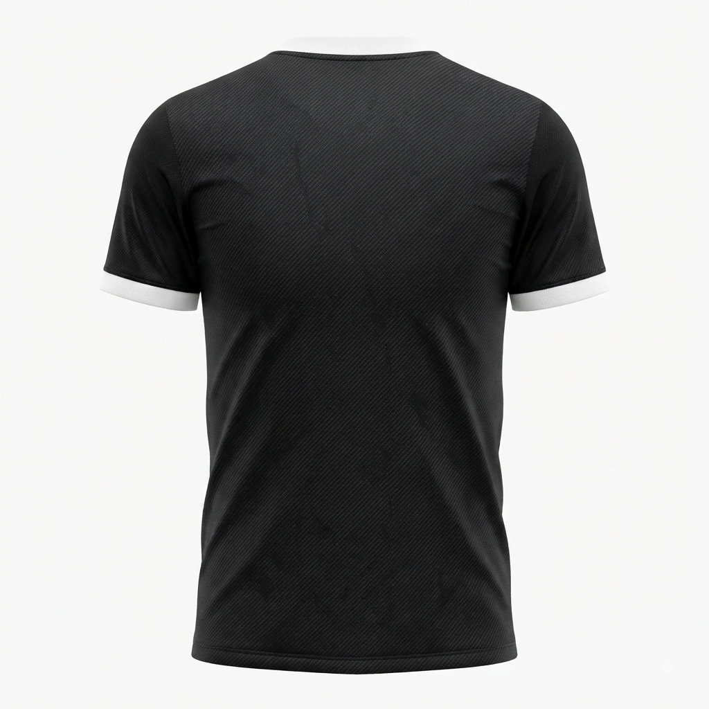 TOWN JERSEY™ Soccer Jersey - Classic Black with White Trim