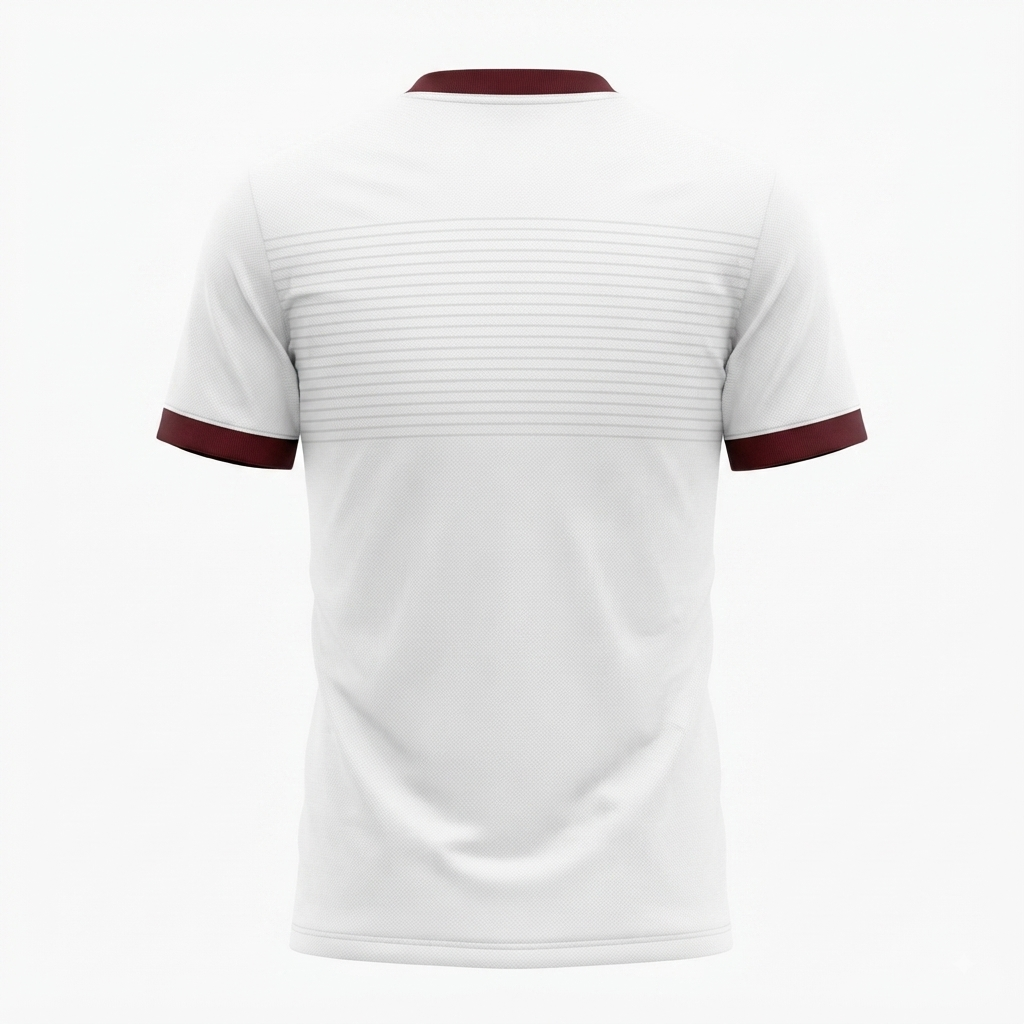 TOWN JERSEY™ Soccer Jersey - Classic White with Maroon Trim